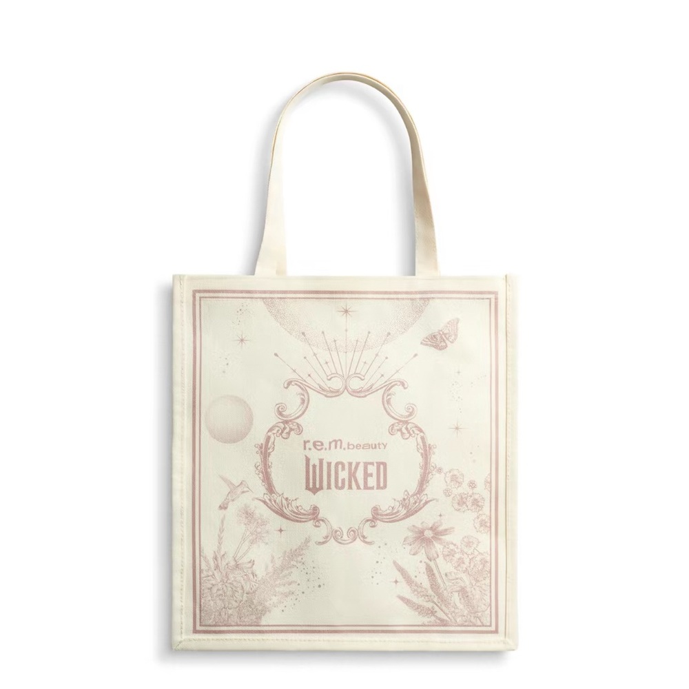 r.e.m. beauty x wicked structured canvas tote